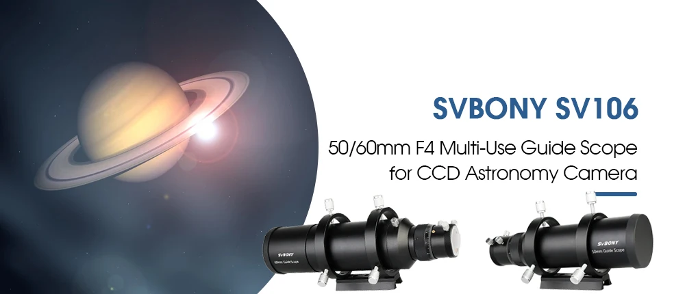 Svbony SV106 Guide Scope 50mm/60mm and 1.25'' UHC and UV-IR Elimination of Light Pollution Filters for Astro Observation