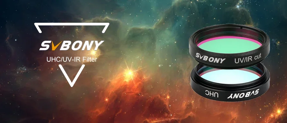 Svbony SV106 Guide Scope 50mm/60mm and 1.25'' UHC and UV-IR Elimination of Light Pollution Filters for Astro Observation