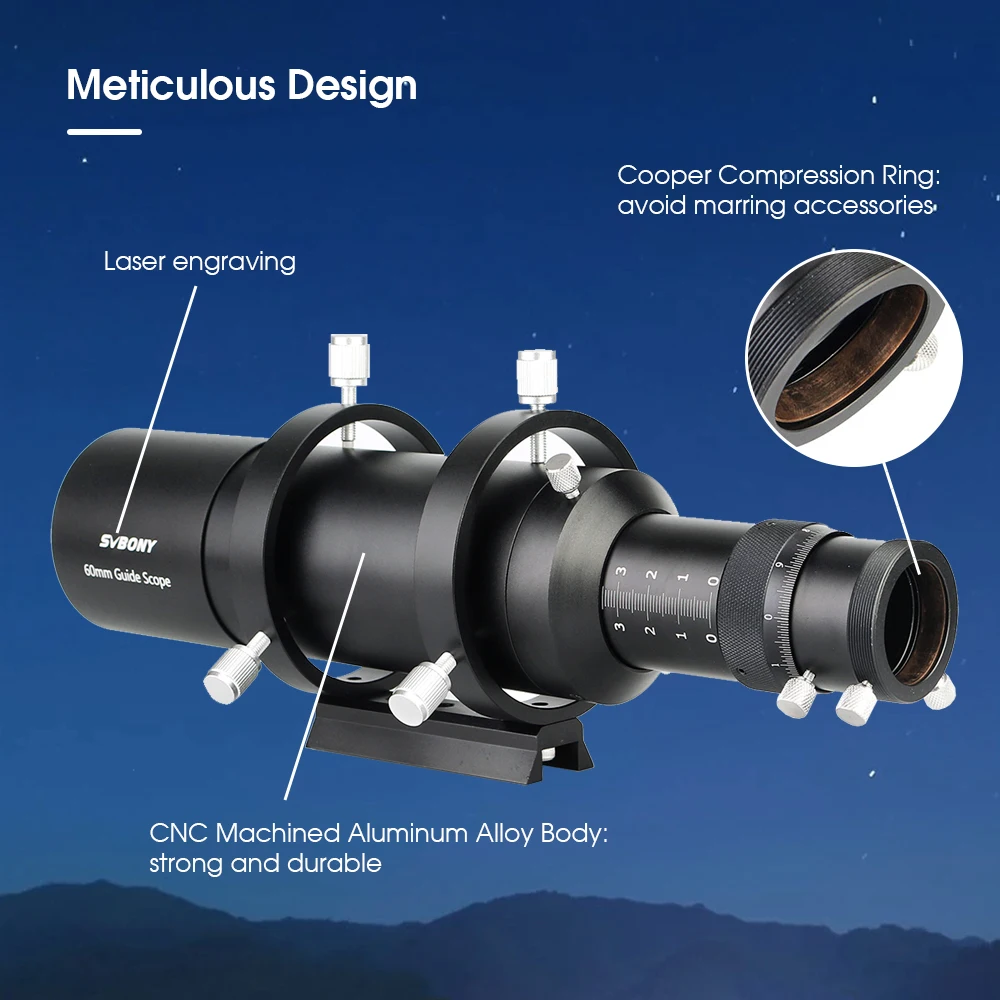 Svbony SV106 Guide Scope 50mm/60mm and 1.25'' UHC and UV-IR Elimination of Light Pollution Filters for Astro Observation