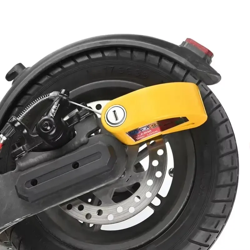 Scooter Motorcycle Bicycle Alarm Lock Wheel Disc Brake Waterproof Anti-Theft Aluminum Alloy Safety Brake Lock Moto Aaccessories