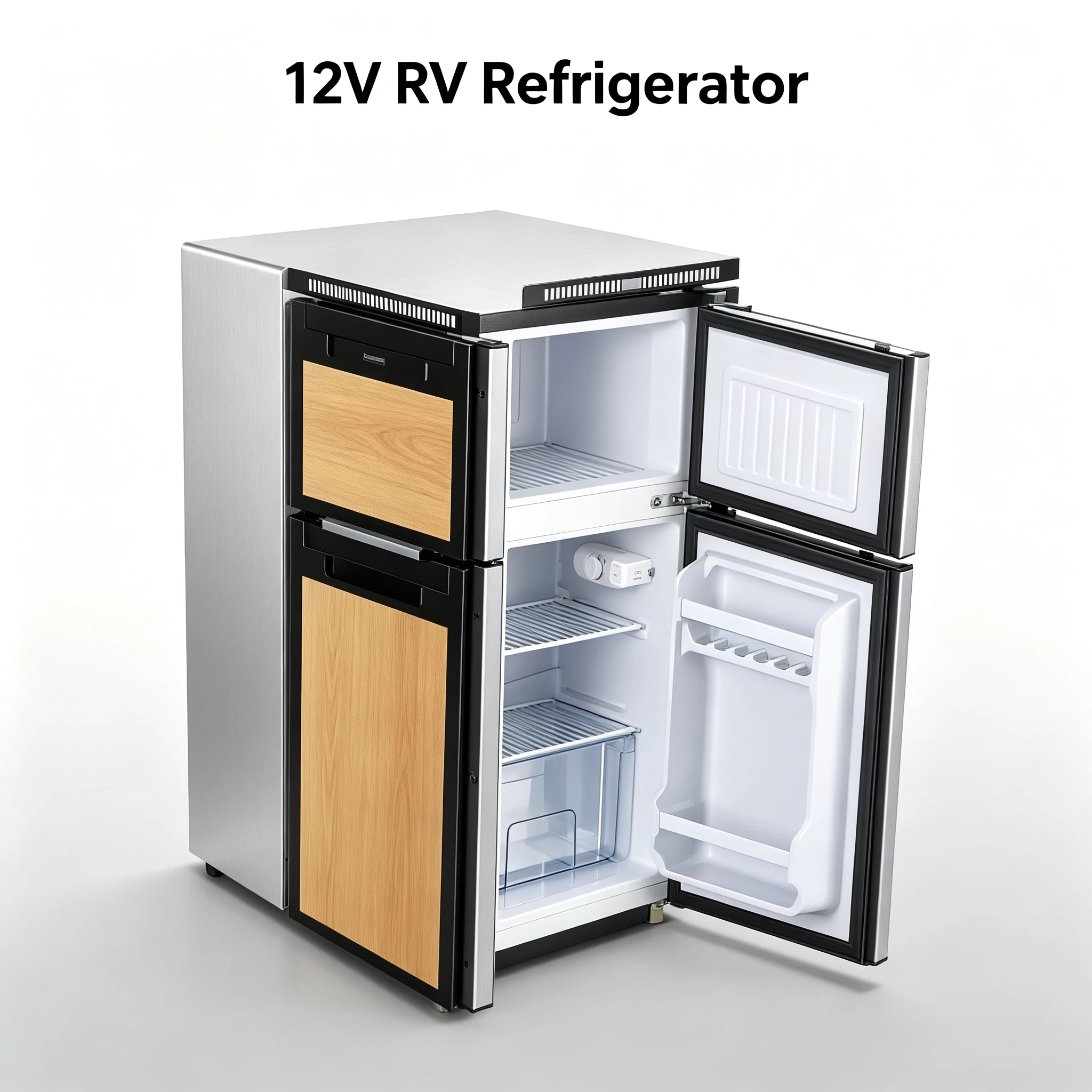 DC Compressor RV Refrigerator 12V/24V/48V, Solar Battery Powered Fridge Freezer Special for Camper Yacht Caravan Off-Grid Travel