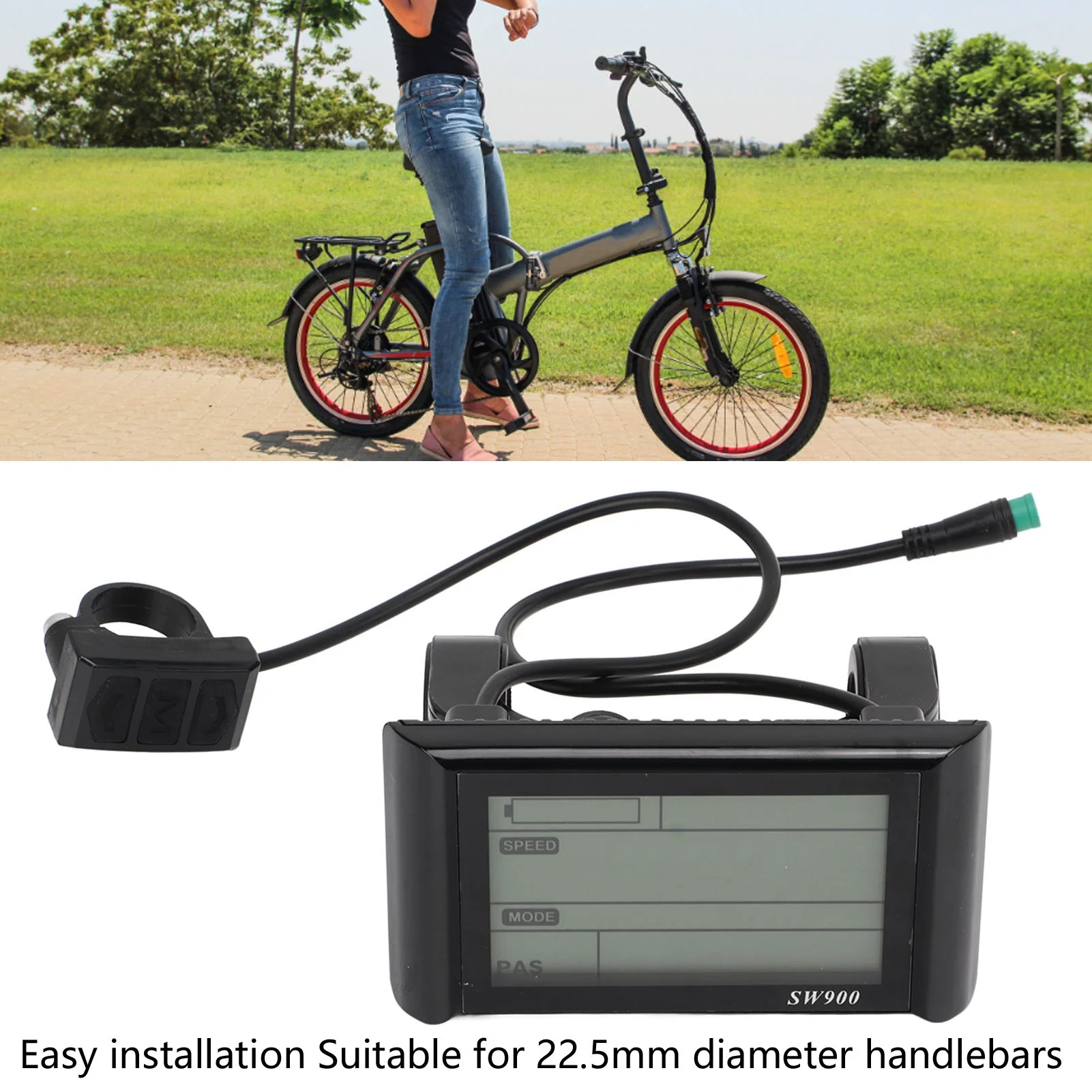 Electric Bicycle SW900 Panel LCD Meter Waterproof 5 Pin for Electric Scooter Replacement Accessories Electric Scooter LCD Panel