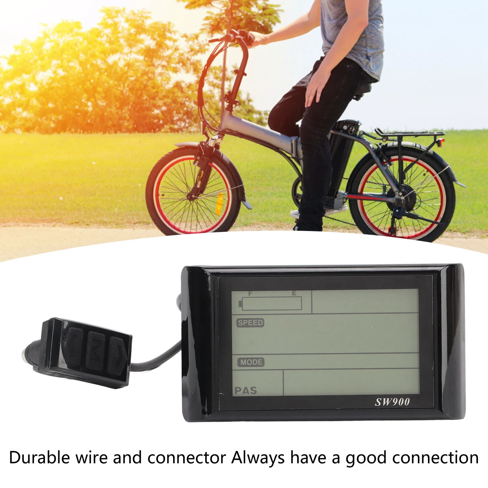 Electric Bicycle SW900 Panel LCD Meter Waterproof 5 Pin for Electric Scooter Replacement Accessories Electric Scooter LCD Panel