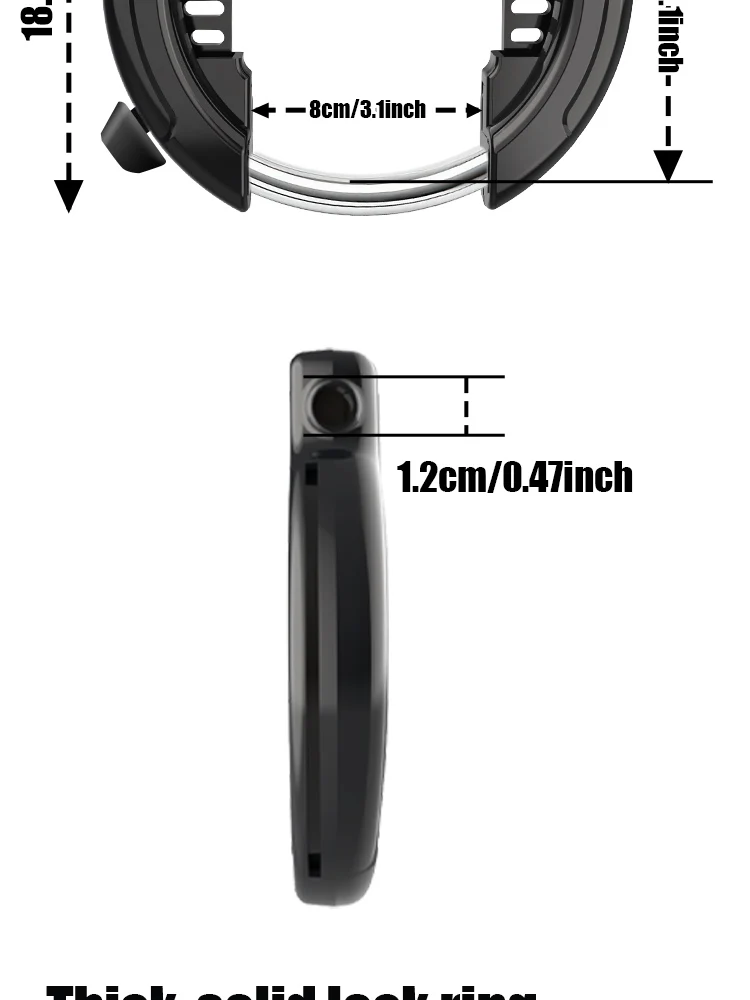 ETOOK Bicycle Horseshoe Lock Anti-Drill Bicycle Frame Wheel Clamp Lock Hardened Steel Anti-theft Bike Lock for 3" Fat Tire Bike