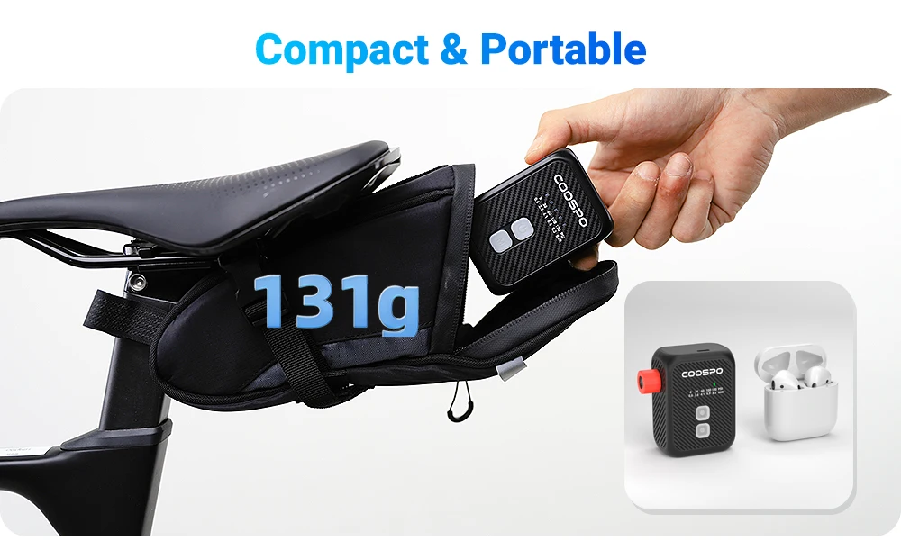 COOSPO AP-E1 Electric Air Pump Portable Inflator 120PSI MTB Road Bike Accessories for Bike Schrader Presta Tires