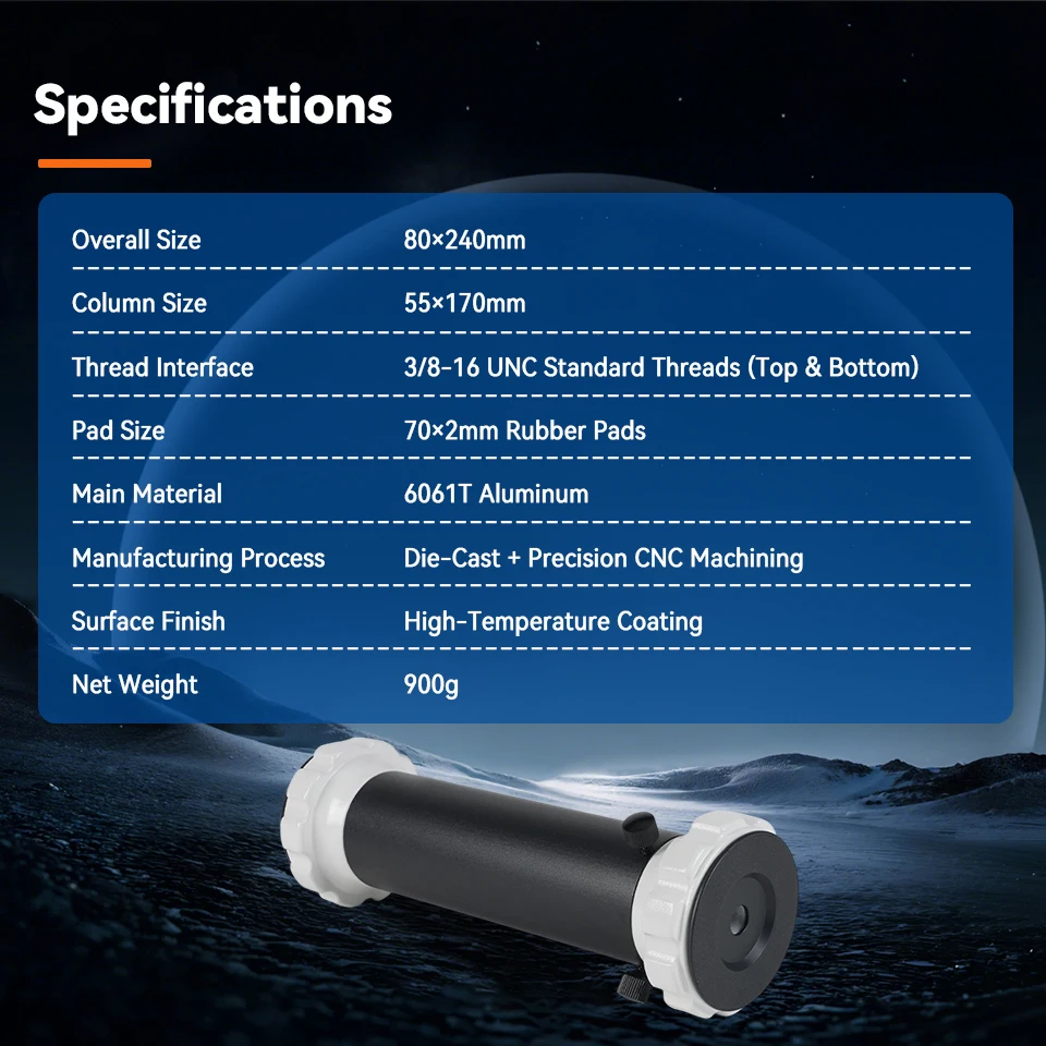 Svbony SV225H Telescope Tripod Riser Azimuth Mount Riser Compatible with Mainstream Alt-Azimuth Astronomical Mounts