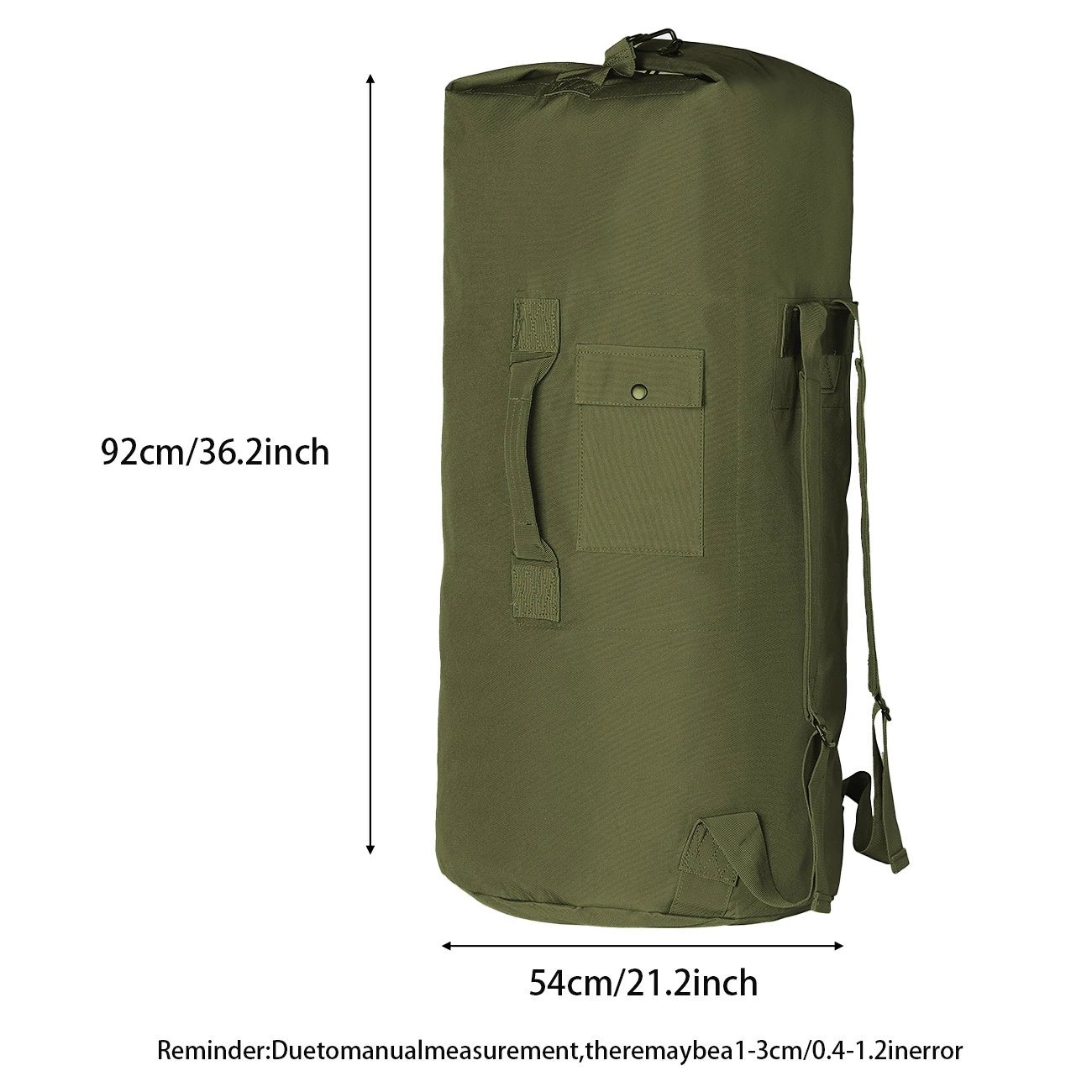 YAKEDA 70L Large Capacity Water Bucket Bag Adjustable Shoulder Strap Side Belt with Small Pockets for Outdoor Sports