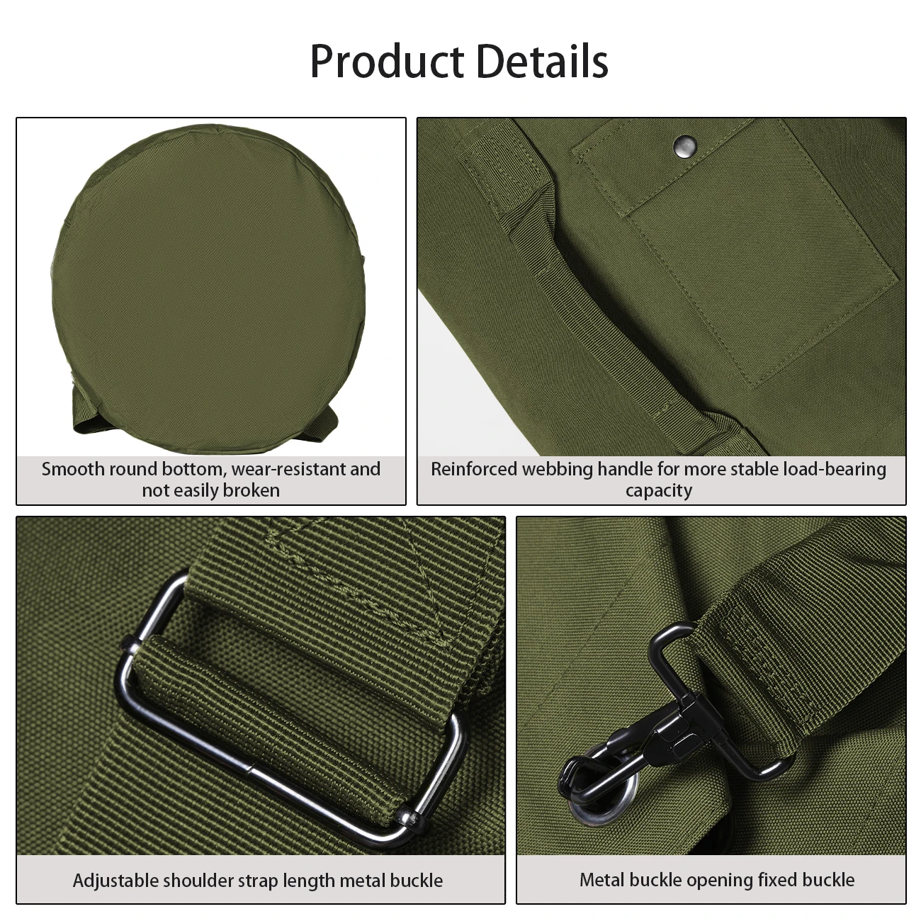 YAKEDA 70L Large Capacity Water Bucket Bag Adjustable Shoulder Strap Side Belt with Small Pockets for Outdoor Sports
