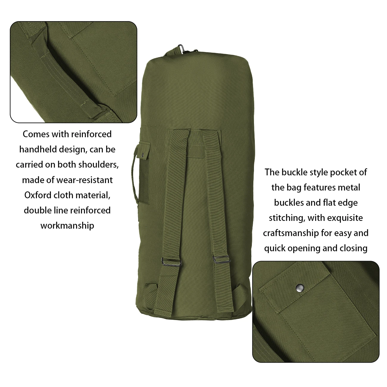 YAKEDA 70L Large Capacity Water Bucket Bag Adjustable Shoulder Strap Side Belt with Small Pockets for Outdoor Sports