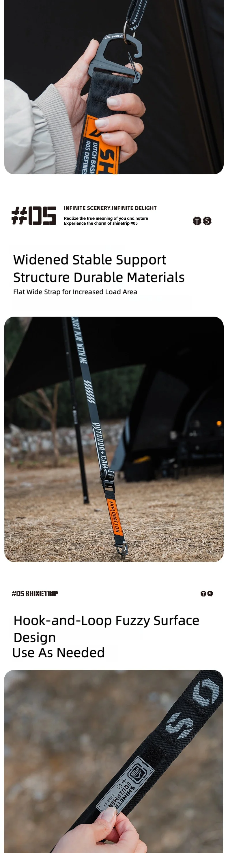  SHINETRIP Wind Whisper Tactical Rope for Tent Canopy Strap Compact And Portable Tent Canopy Strap For Outdoor Camping