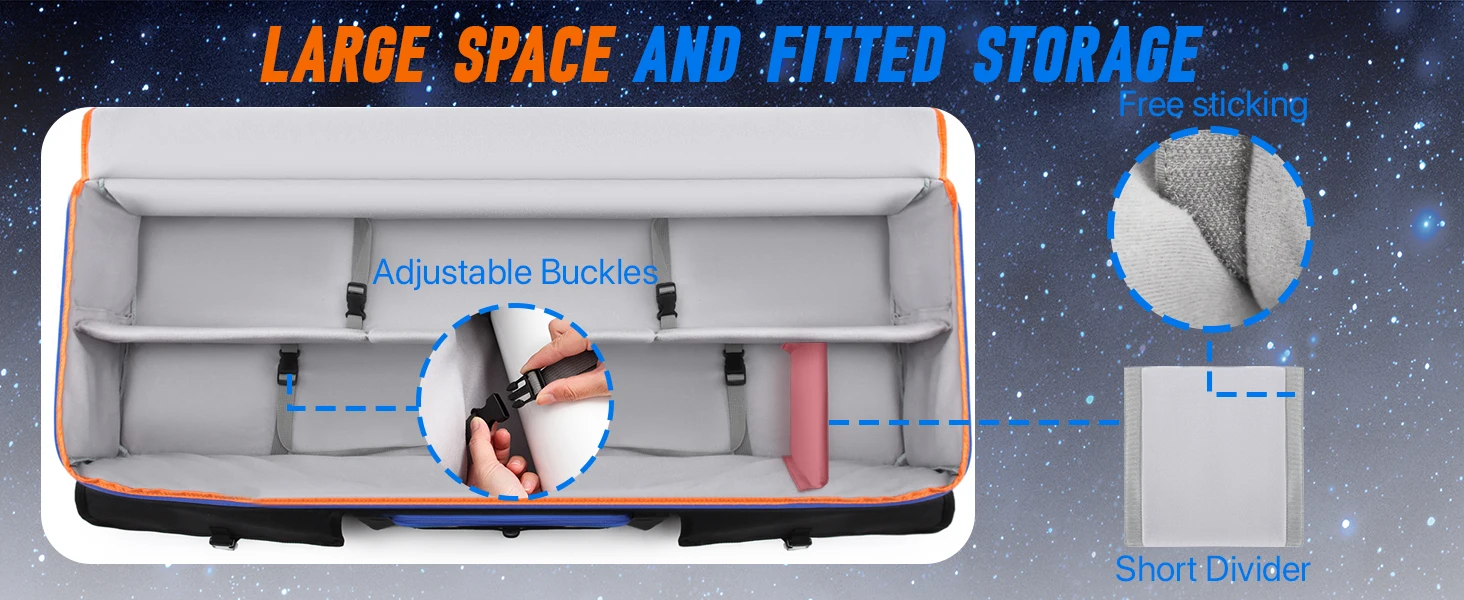 Large Telescope Bag 50 inch Telescope Carrying Case for Tripod Padded Telescope Storage Bag Telescope Accessories Carry Case