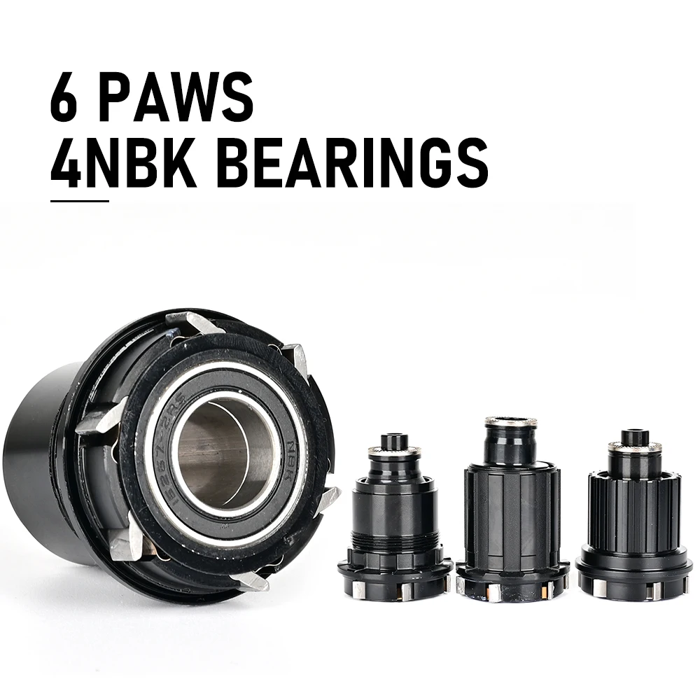 KOOZER XM490 Rear MTB Hub 6 Pawls 72 Clicks 4 Sealed Bearings QR 10x135 Thru 12x142 28/32/36H Disc Brake 8-12S Mountain Bike Hub