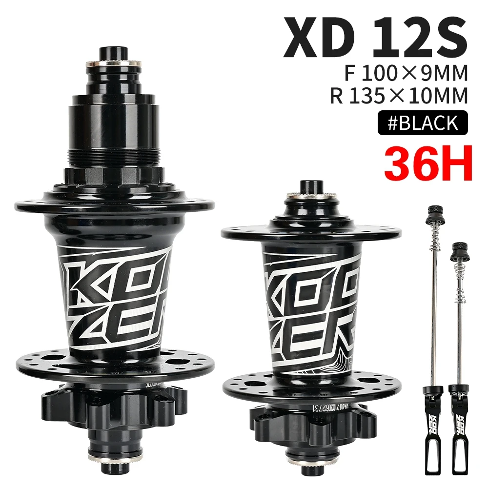 KOOZER XM490 Rear MTB Hub 6 Pawls 72 Clicks 4 Sealed Bearings QR 10x135 Thru 12x142 28/32/36H Disc Brake 8-12S Mountain Bike Hub