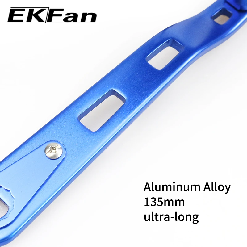EKFan 135MM Aluminum Alloy EVA Knob Jigging Baitcasting Fishing Reel Handle for A/S/D 7*4/8*5mm Hole Lure Reel DIY Parts