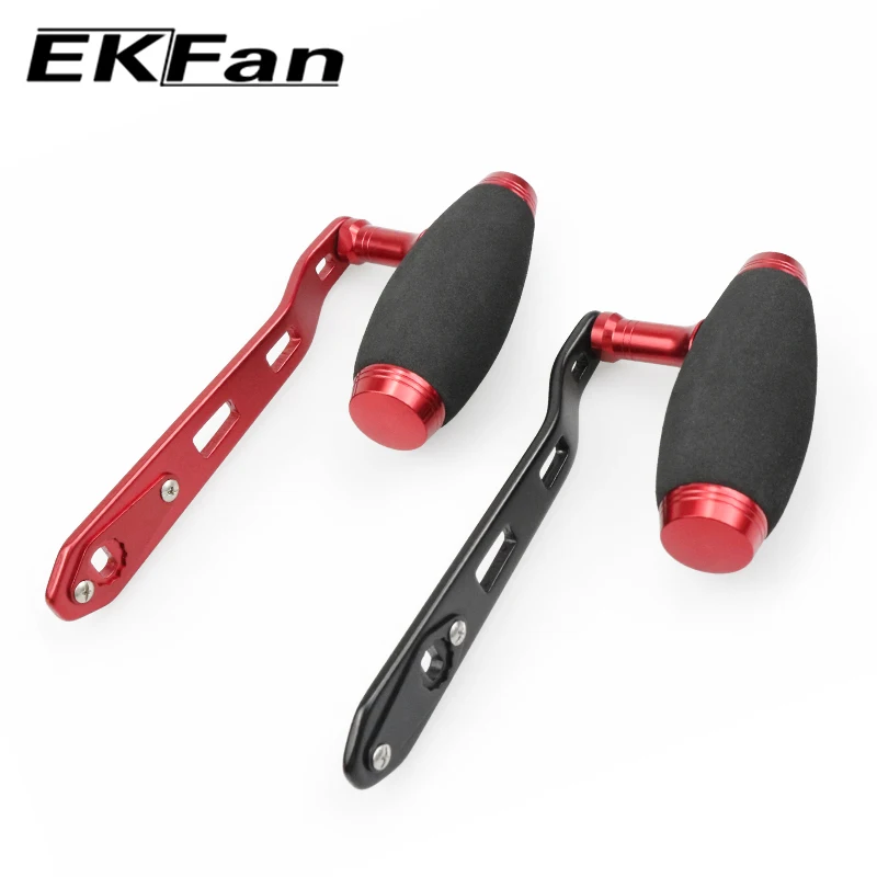 EKFan 135MM Aluminum Alloy EVA Knob Jigging Baitcasting Fishing Reel Handle for A/S/D 7*4/8*5mm Hole Lure Reel DIY Parts