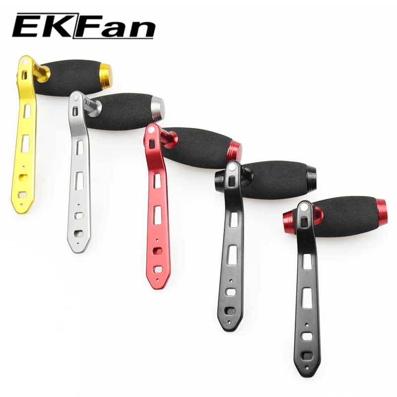 EKFan 135MM Aluminum Alloy EVA Knob Jigging Baitcasting Fishing Reel Handle for A/S/D 7*4/8*5mm Hole Lure Reel DIY Parts