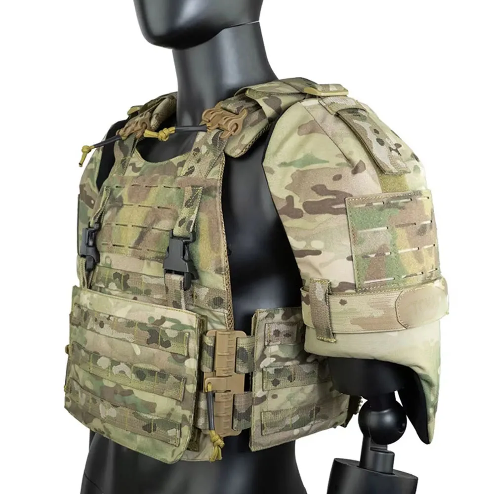 Tactical Shoulder Pads Detachable Arm Guard Extension Kit Molle Compatible Military Vest Accessories Airsoft Gear Equipment