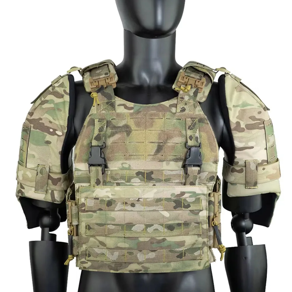 Tactical Shoulder Pads Detachable Arm Guard Extension Kit Molle Compatible Military Vest Accessories Airsoft Gear Equipment