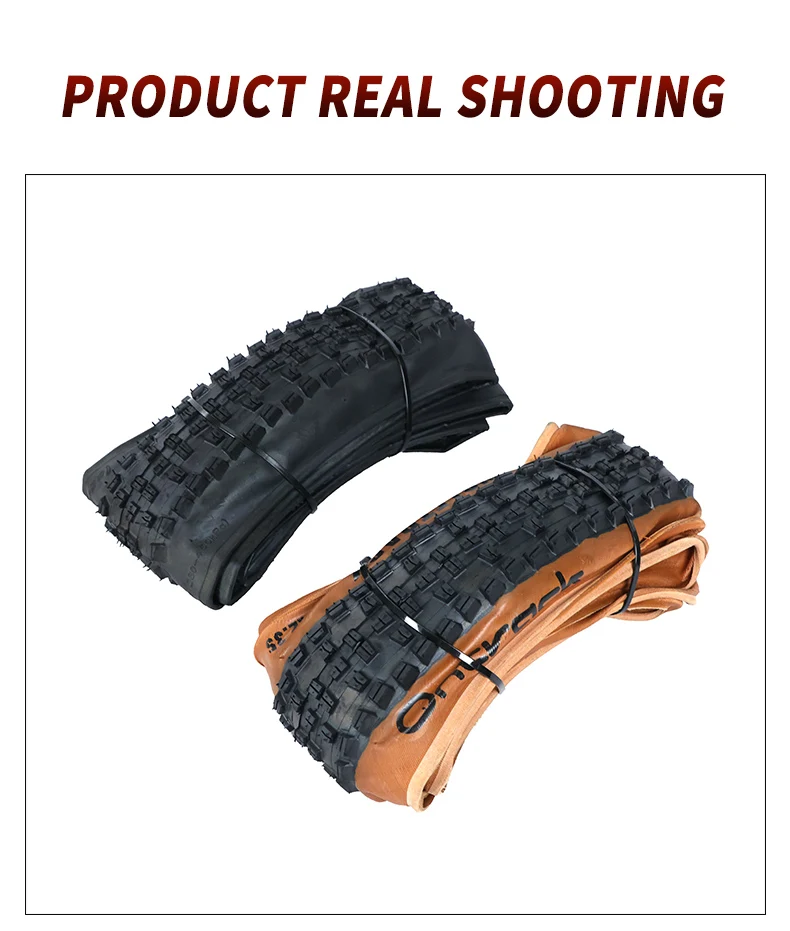 ONTRACK WOLFTRACK FOLDED TIRE 26 27.5 29X2.35 30TPI SKIN BLACK WALL AND BROWN WALL