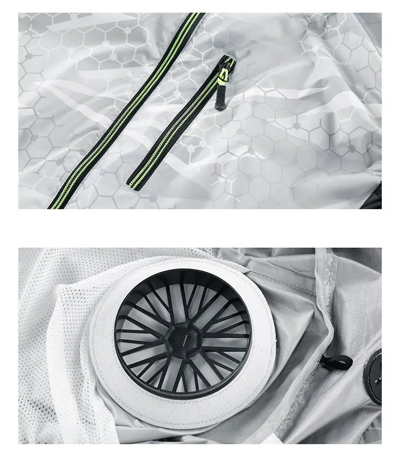 NEWS USB 12V/5V 4Fan Couples Summer Breathable Cooling Vest Sleeveless Fan Air Conditioner Jacket Heat Resistant Outdoor Workwea