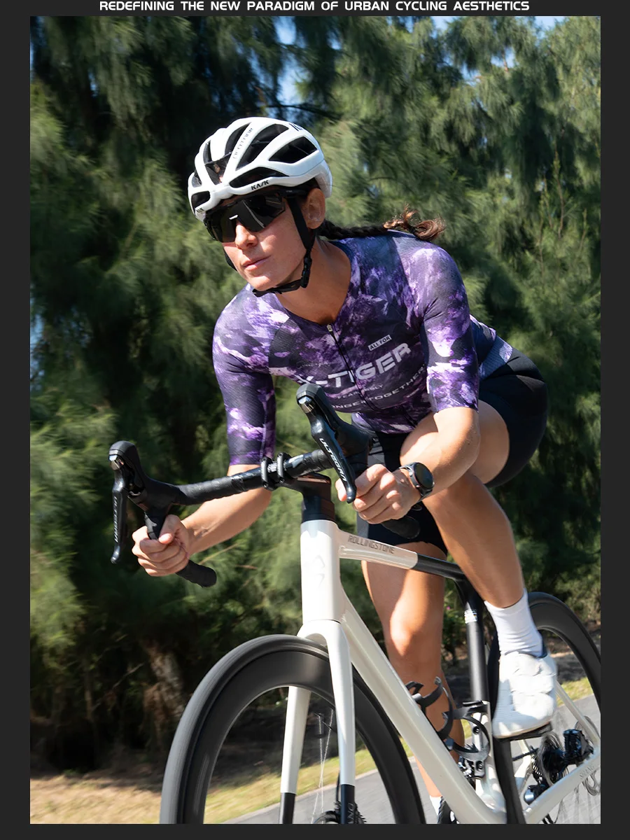X-TIGER Women's Cycling Jersey Summer Slim Fit Breathable Quick-drying Cycling Jersey Mountain Road Bicycle Pro Cycling Jersey