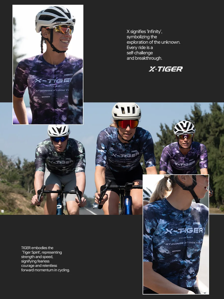 X-TIGER Women's Cycling Jersey Summer Slim Fit Breathable Quick-drying Cycling Jersey Mountain Road Bicycle Pro Cycling Jersey