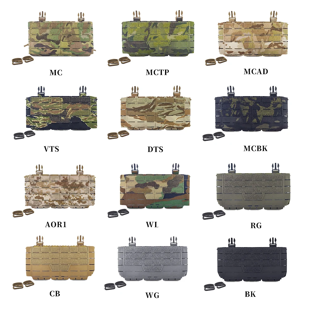 New Tactical Chest Hanging Main Body Front Panel Bag for ARC Placard V4 Vest Triple 5.56 Magazine Storage Pouch