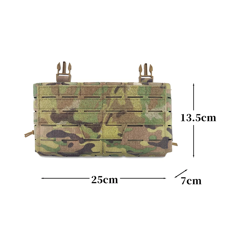 New Tactical Chest Hanging Main Body Front Panel Bag for ARC Placard V4 Vest Triple 5.56 Magazine Storage Pouch