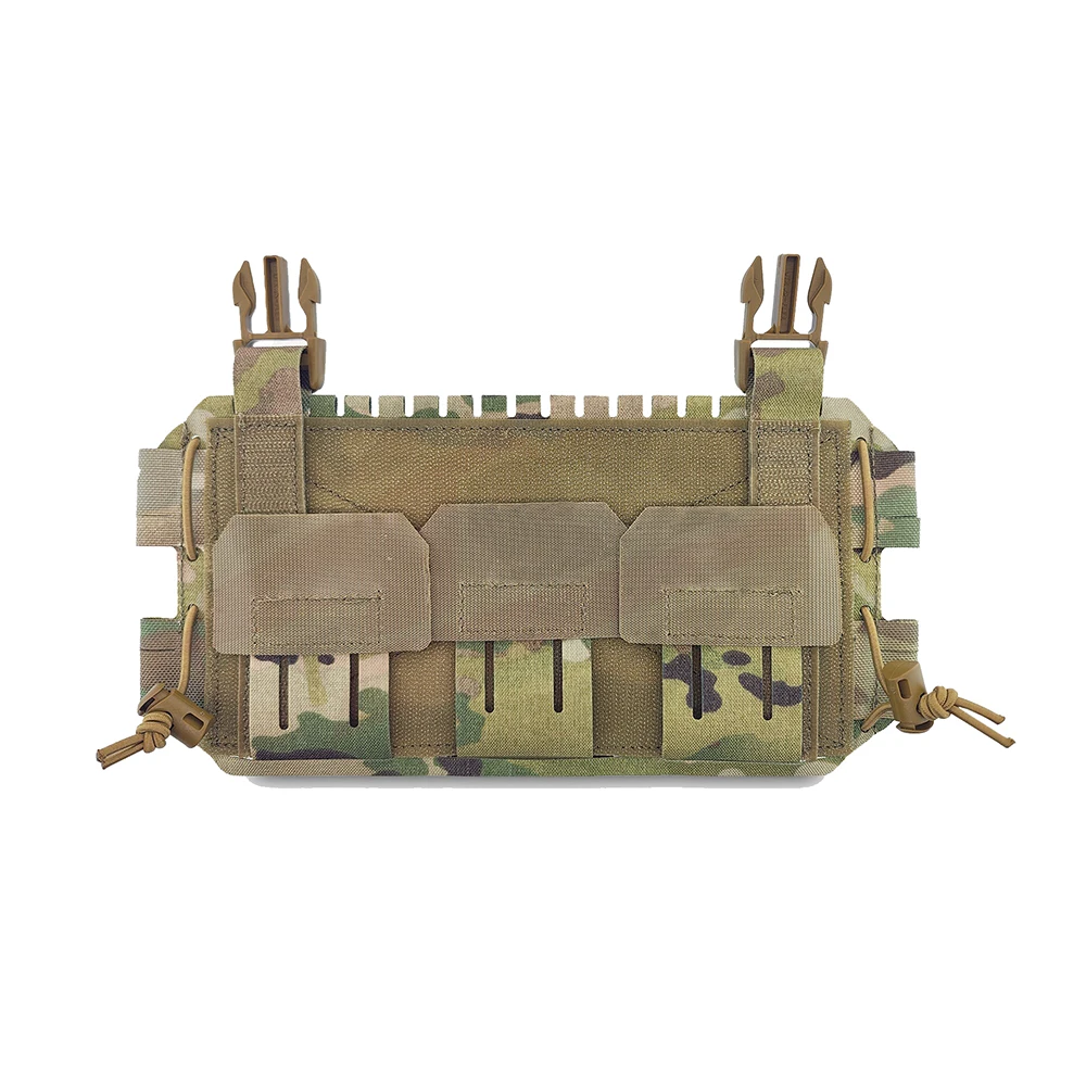 New Tactical Chest Hanging Main Body Front Panel Bag for ARC Placard V4 Vest Triple 5.56 Magazine Storage Pouch