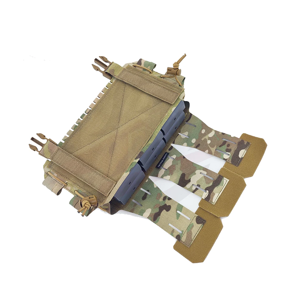 New Tactical Chest Hanging Main Body Front Panel Bag for ARC Placard V4 Vest Triple 5.56 Magazine Storage Pouch