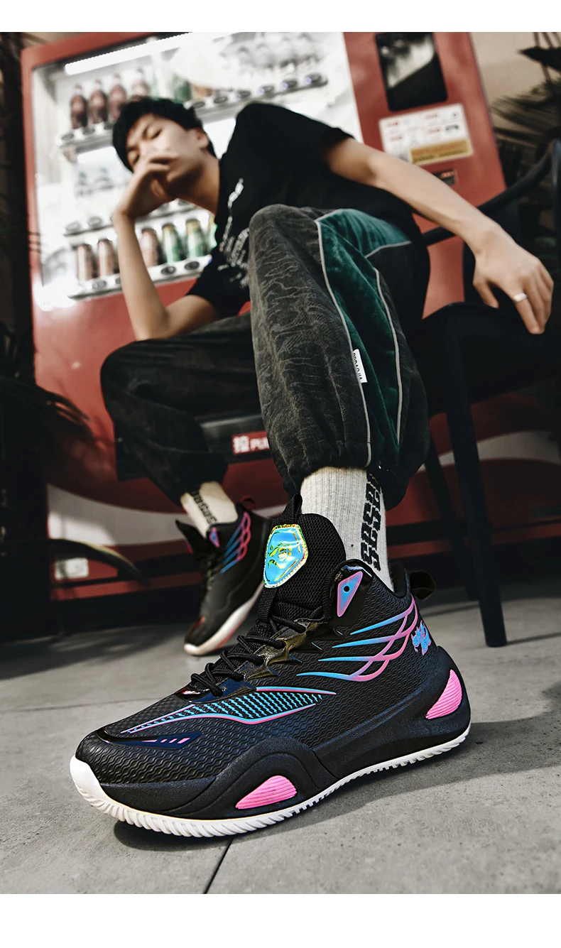 New Men Basketball Shoes Original Breathable Comfortable Non-Slip Training Sports Basketball Sneakers Male Outdoor Athletic