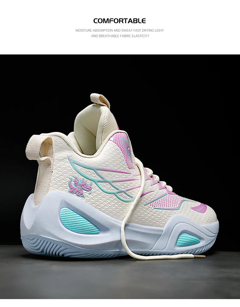 New Men Basketball Shoes Original Breathable Comfortable Non-Slip Training Sports Basketball Sneakers Male Outdoor Athletic