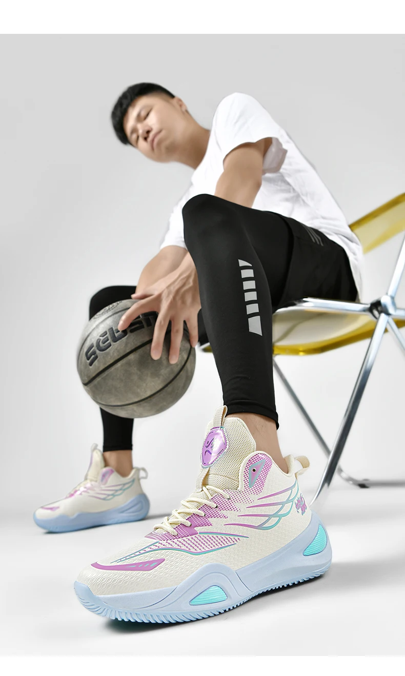 New Men Basketball Shoes Original Breathable Comfortable Non-Slip Training Sports Basketball Sneakers Male Outdoor Athletic