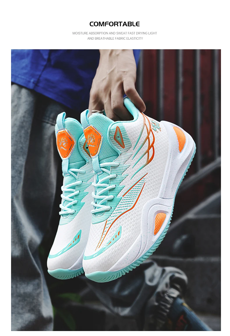 New Men Basketball Shoes Original Breathable Comfortable Non-Slip Training Sports Basketball Sneakers Male Outdoor Athletic