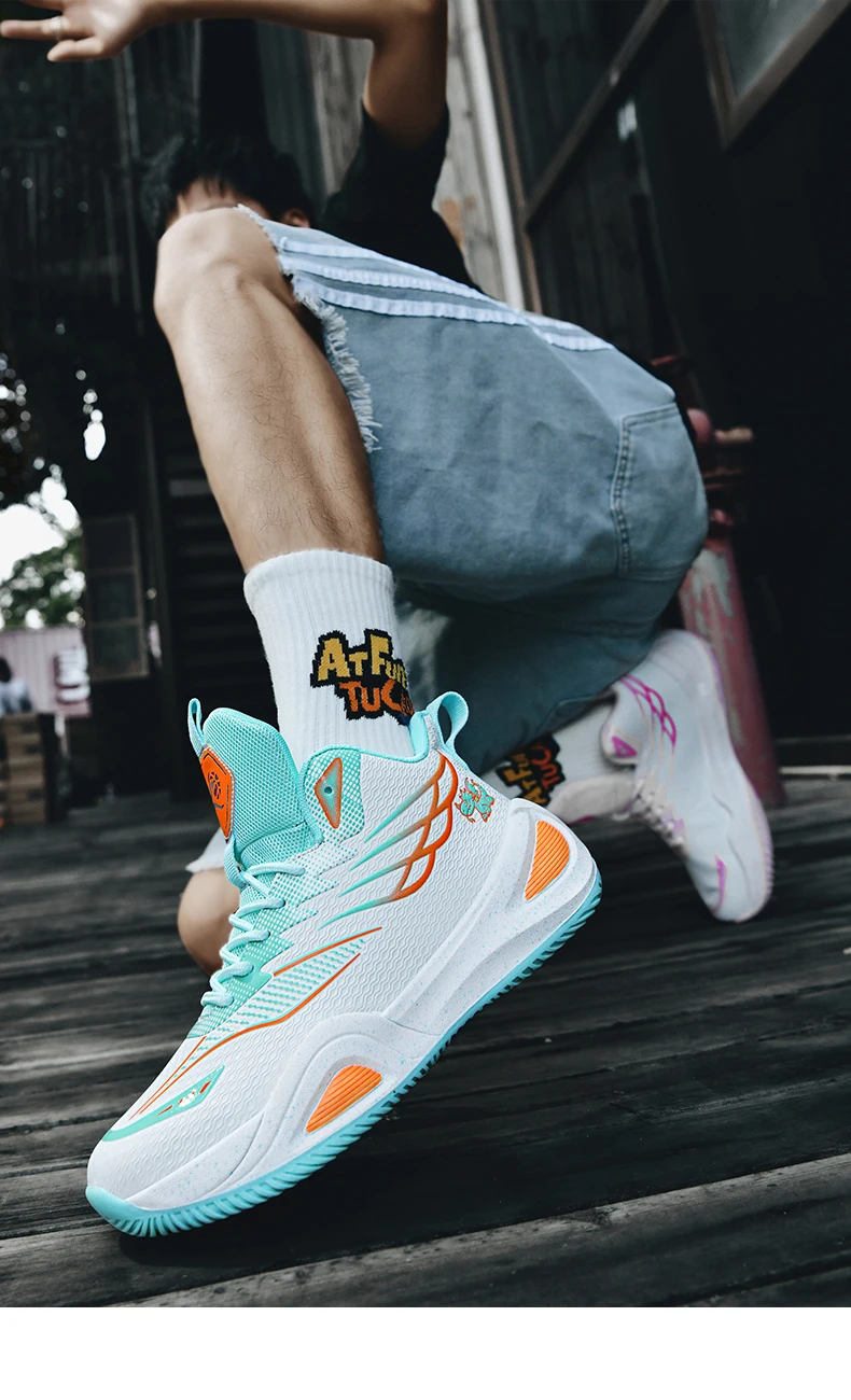 New Men Basketball Shoes Original Breathable Comfortable Non-Slip Training Sports Basketball Sneakers Male Outdoor Athletic