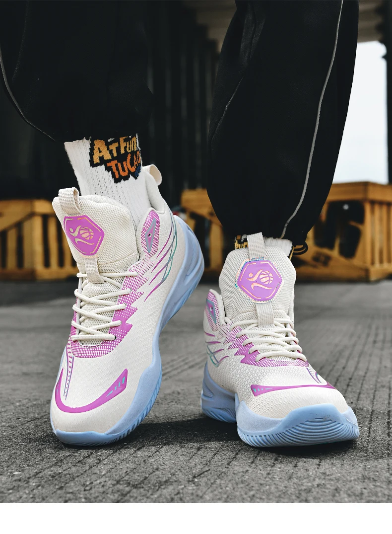 New Men Basketball Shoes Original Breathable Comfortable Non-Slip Training Sports Basketball Sneakers Male Outdoor Athletic