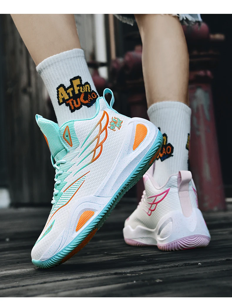 New Men Basketball Shoes Original Breathable Comfortable Non-Slip Training Sports Basketball Sneakers Male Outdoor Athletic