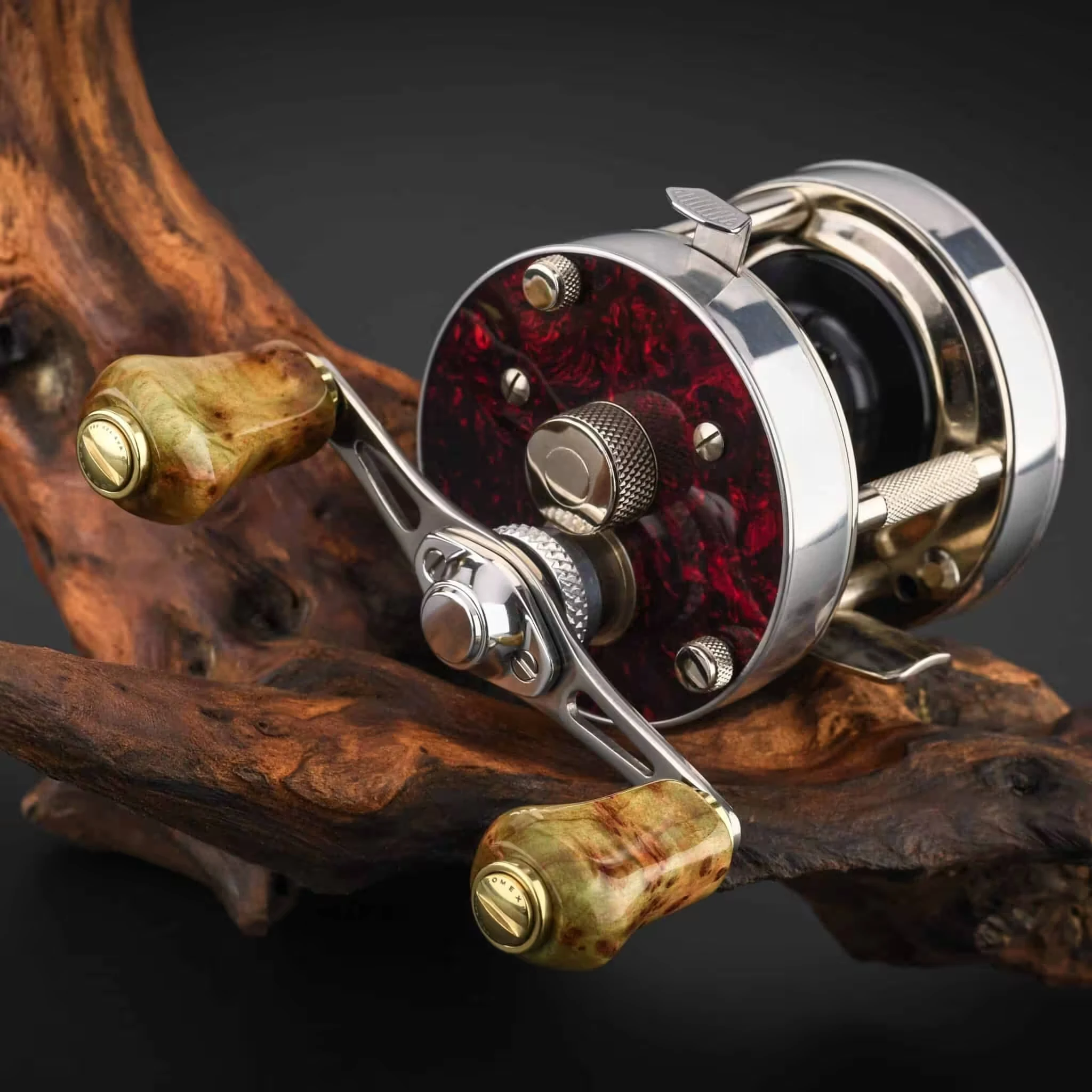Gomexus 80mm BFS Baitcasting Reel Handle Vintage Cypress Wood Knob for Stream Trout Shimano Calcutta Conquest Aldebaran
