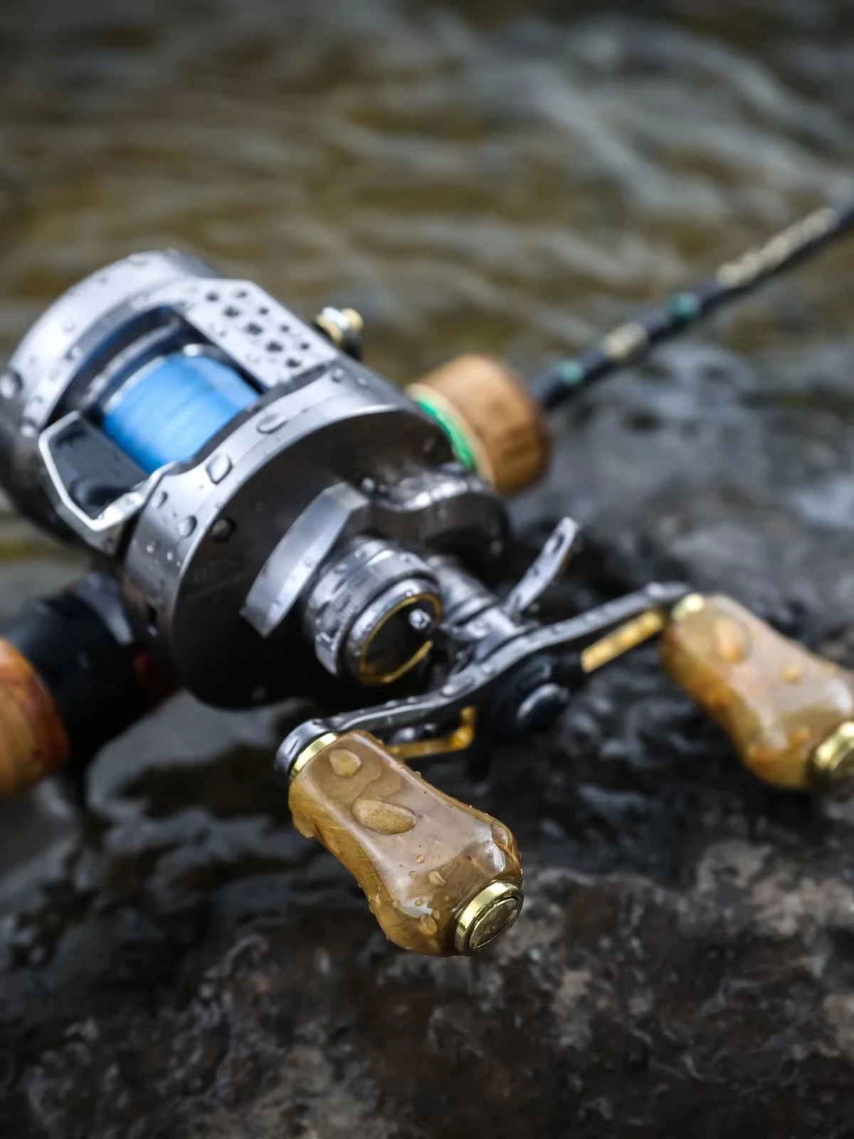 Gomexus 80mm BFS Baitcasting Reel Handle Vintage Cypress Wood Knob for Stream Trout Shimano Calcutta Conquest Aldebaran