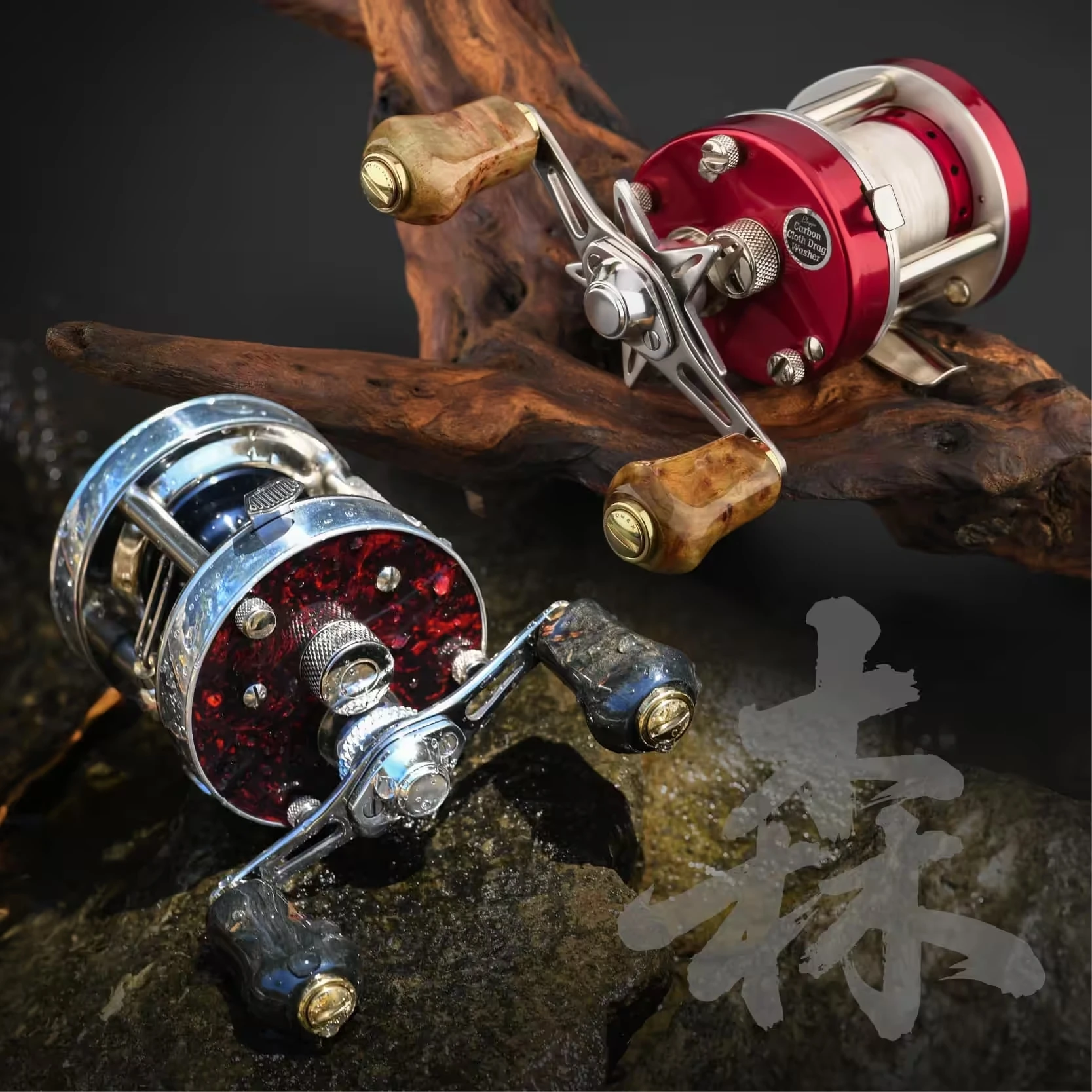 Gomexus 80mm BFS Baitcasting Reel Handle Vintage Cypress Wood Knob for Stream Trout Shimano Calcutta Conquest Aldebaran