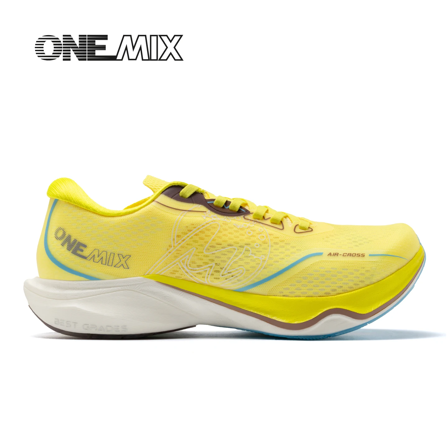 ONEMIX New Man Carbon Board Running Shoes Shock Absorption High Elasticity Breathable Sports Shoes for Comprehensive Training