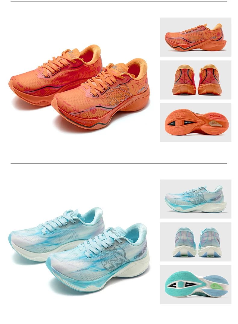 ONEMIX New Man Carbon Board Running Shoes Shock Absorption High Elasticity Breathable Sports Shoes for Comprehensive Training