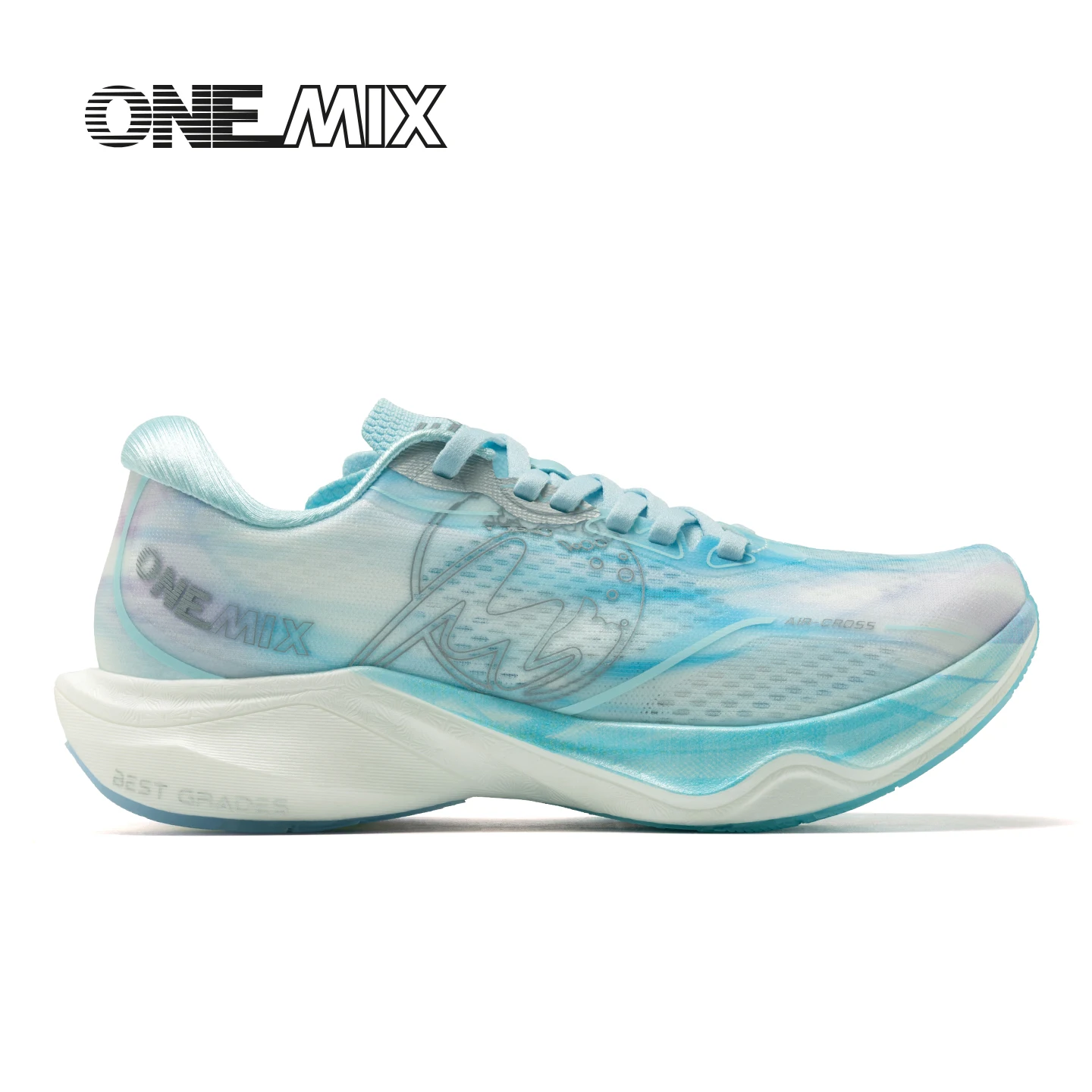 ONEMIX New Man Carbon Board Running Shoes Shock Absorption High Elasticity Breathable Sports Shoes for Comprehensive Training
