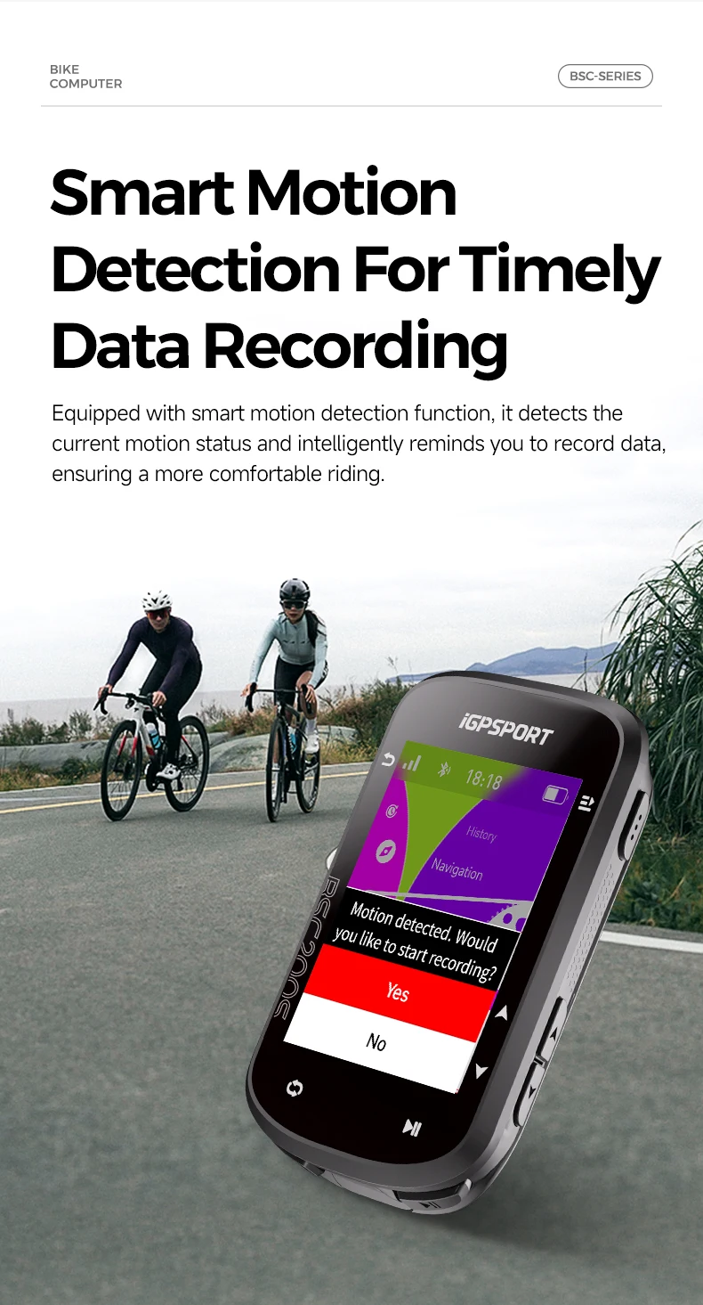 iGPSPORT BSC200S GPS Bike Computer 2.4" Colorful Screen Wireless Bicycle Speedometer Cycling Odometer Bluetooth Ant