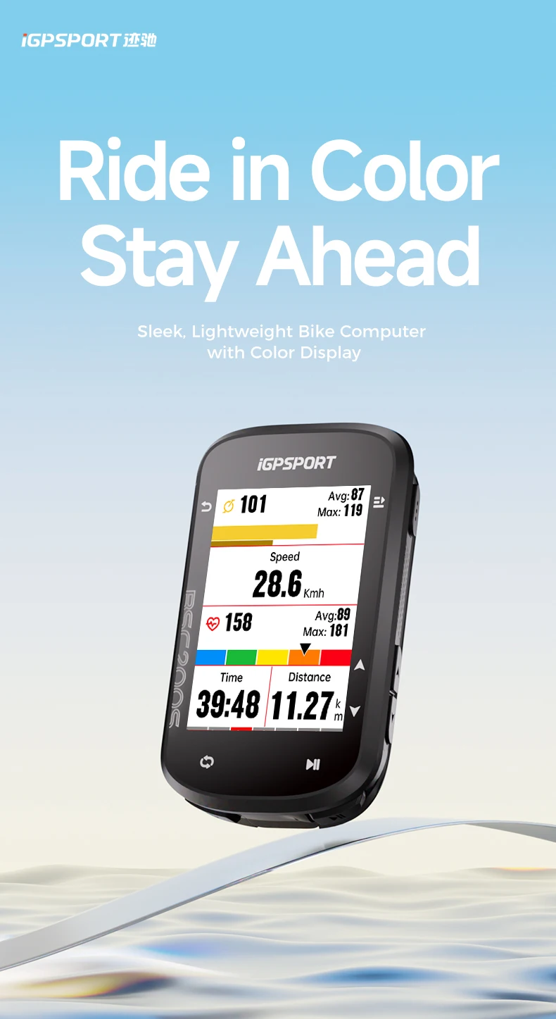 iGPSPORT BSC200S GPS Bike Computer 2.4" Colorful Screen Wireless Bicycle Speedometer Cycling Odometer Bluetooth Ant