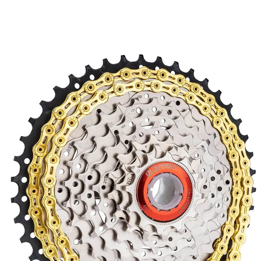 ZTTO Bicycle 12S Gold Chains MTB Road Bike 12 Speed Chain 12V Chain Cycling Accessories With Missing Link Magic Connecter