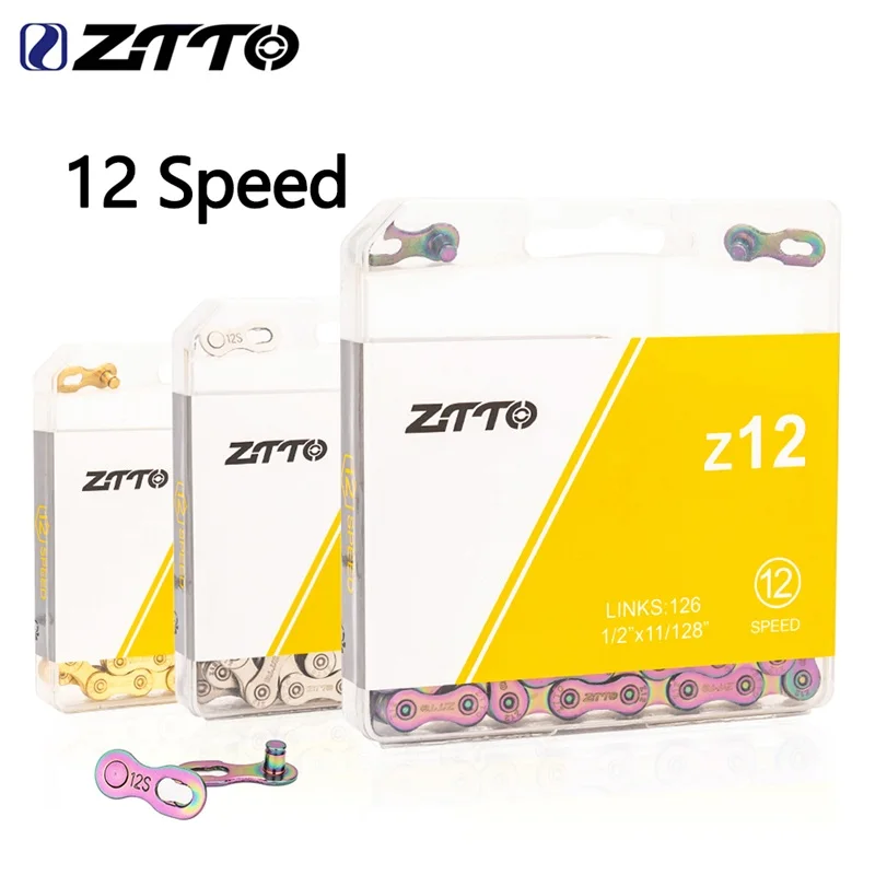 ZTTO Bicycle 12S Gold Chains MTB Road Bike 12 Speed Chain 12V Chain Cycling Accessories With Missing Link Magic Connecter