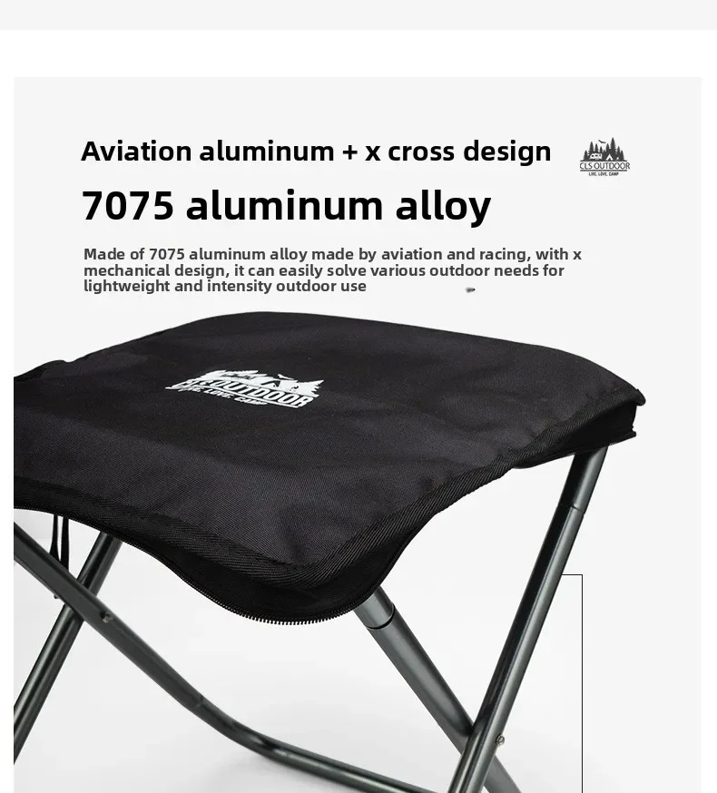 CLS&NOBANA Camping Handheld Bag Chair Portable Lightweight Outdoor Aluminum Mattza Chair High Load Travel Beach Fishing Chair
