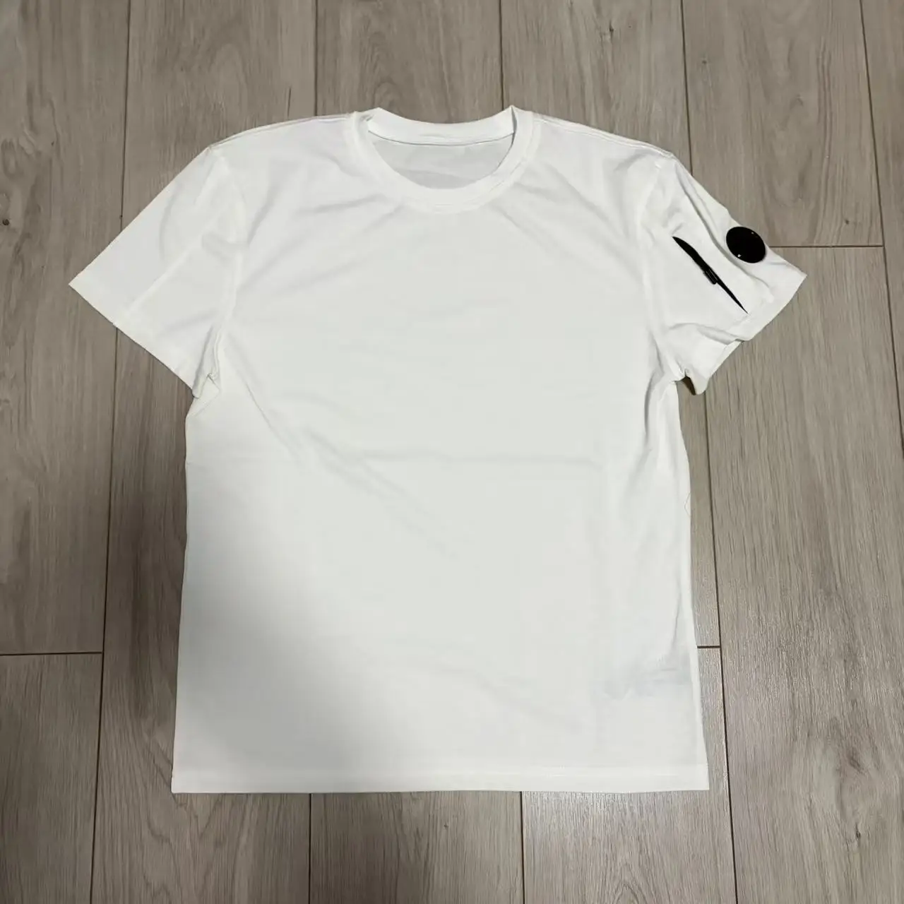 CP Couple round neck T-shirt, cotton sweatshirt, sports casual shirt, pocket loose workwear T-shirt, solid color European size