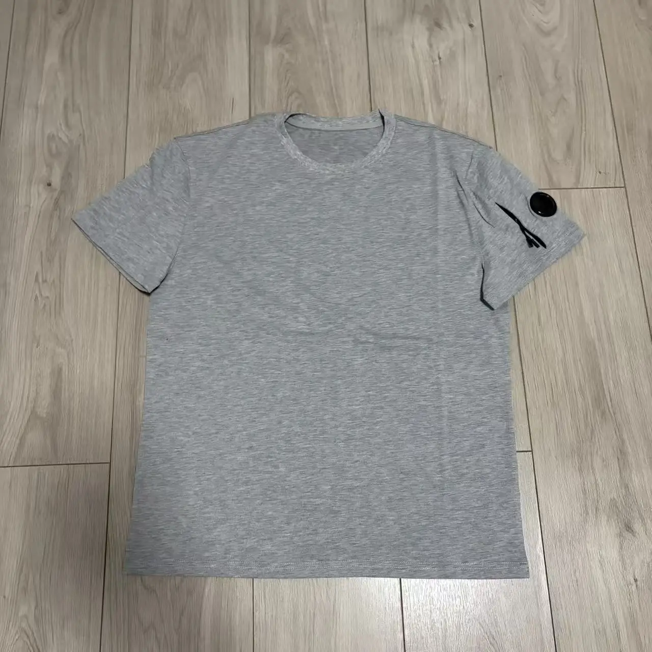CP Couple round neck T-shirt, cotton sweatshirt, sports casual shirt, pocket loose workwear T-shirt, solid color European size